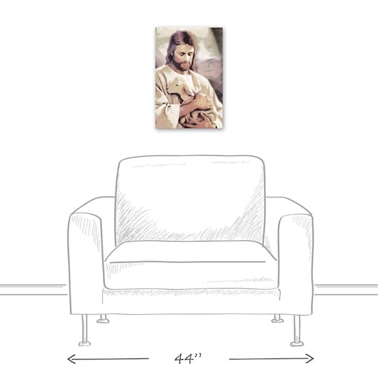 Jesus with Lamb Canvas Wall Art
